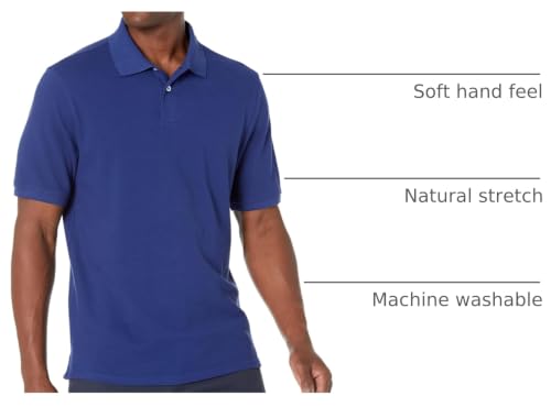 Image of Amazon Essentials Men's Regular-Fit Short Sleeve Cotton Pique Polo Shirt (Available in Big & Tall)