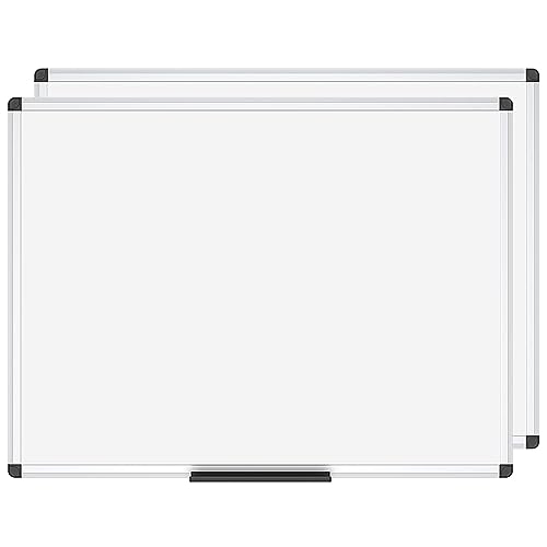 Image of VIZ-PRO Magnetic Dry Erase White Board for Wall, 36 x 24 Inches, 2 Pack