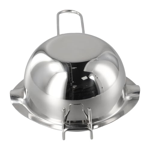 BEAZOOM Olla de acero inoxidable para derretir cera de doble caldera para bodas, proyectos de bricolaje, color plateado