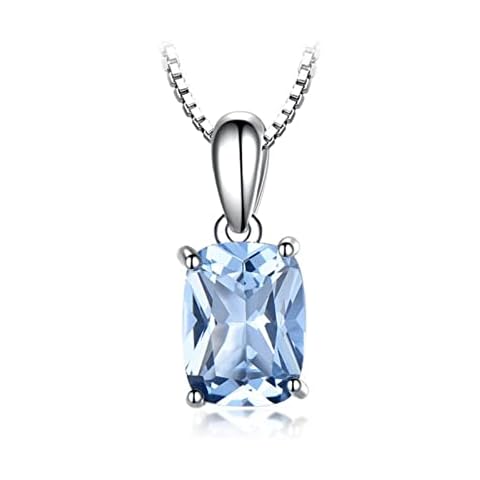 ZLING Sky Blue Topaz Pendant Necklace Cover