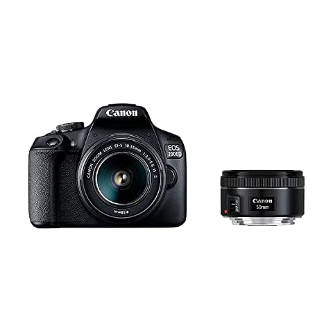 Canon EOS 2000D - Cámara Réflex Digital con 2 Lentes Cover