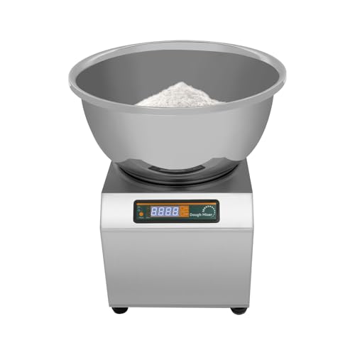 PROYONGOO 1100W 110V Electric Dough Mixer, 8kg Capacity Stand Mixer with Timing Function, Dual Rotation Dough Kneader for Home Restaurants Bakery Pizzeria