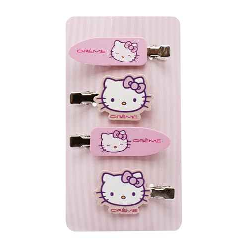 The Crème Shop X Hello Kitty Hair Clips - Crease-Free, Comfortable, Teeth-Free Design, Prevents Hair Damage, Cruelty-Free, Vegan, Limited Edition (Pack of 4) image 4