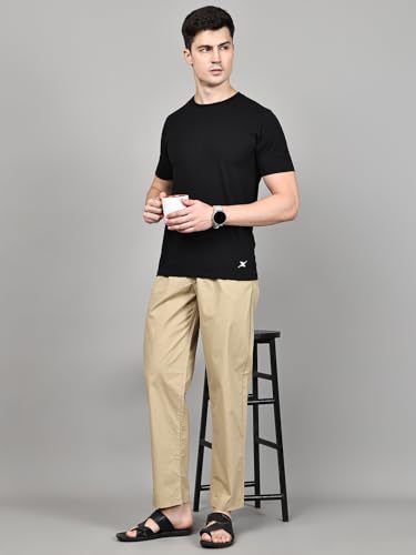 Image of Majestic Man Men Mid Rise Comfort Fit Solid Pure Cotton Casual Style Lounge Pants