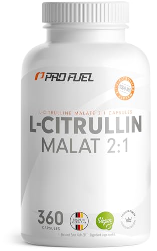 L-Citrullin-Malat Kapseln 360x - mit 3000 mg L-Citrullin-Malat pro Tagesportion (4 Kapseln) - Citrullin-Malat im Verhältnis von 2:1 - laborgeprüft mit Zertifikat - 100% vegan - Vorrat für 90 Tage