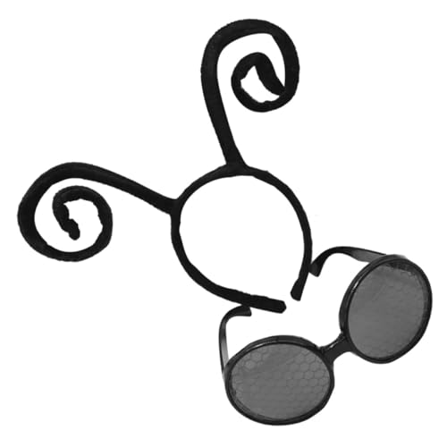 Mikinona Diadema con Antena de Hormiga Negra para Cosplay y Fiesta, Accesorio Ligero y Cómodo para Niña y Mujer, Adecuado para Carnaval y Disfraces de Insectos