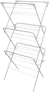 Tiered Clothes Airer Laundry Dryer Concertina 3/4 Tier Winged Tower Washing Line Lightweight Indoor Outdoor Clothes Horse Easy Storage
