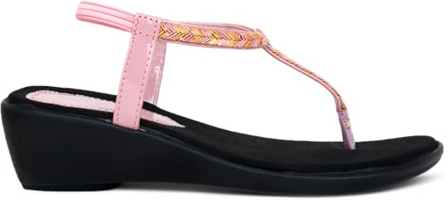 Image of Action Women's Suede Ankle Strap Sandals| Black with Gold Chevron Pattern| Stiletto Heel Black