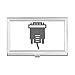 Black Plug Cable Charging Cable Pattern Business Card Holder Case Pocket Box Wallet