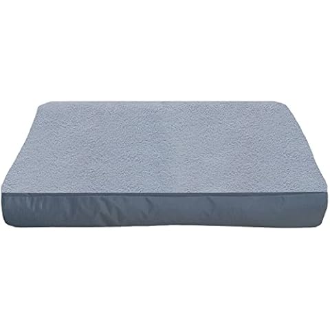 Dalema Dog Bed Cover 36L x 27W x 4H Inch,Heavy Duty Durable Waterproof Fluffy Soft Short Plush Replacement Dog Bed Covers,Washable Removable Pet Bed Mattress Cover with Zipper.Grey,Cover Only. Cover