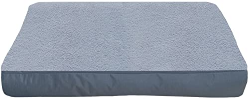 Dalema Dog Bed Cover 44L x 32W x 4H Inch,Heavy Duty Durable Waterproof Fluffy Soft Short Plush Replacement Dog Bed Covers,Washable Removable Pet Bed Mattress Cover with Zipper.Grey,Cover Only.