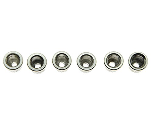 Dopro Set of 6 Nickel Guitar String Through Body 5/16" String Ferrules for American Standard Telecaster, Zinc Version with knurled edge - Image 3