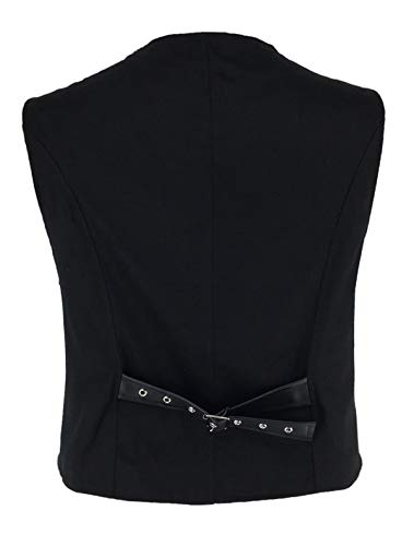 bslingerie Mens Medieval Steampunk Faux Leather Cowboy Waist Coat Vest3