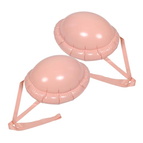Barriga inflable de PVC color piel (2 piezas) para disfraz de Papá Noel de adulto