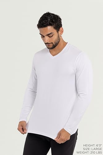X RAY Men's V-Neck & Henley Long Sleeve T-Shirt, 95% Cotton Stretch Slim Fit Basic Shirt for Men3