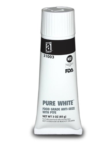 Pure White 31003 Food Grade Anti-Seize Compound with PTFE, 3 oz, White, Paste