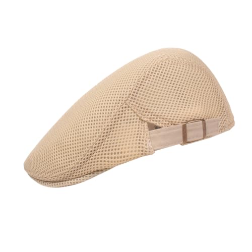 FOMIYES Adjustable Mesh Beret Hat for Breathable Fashion Painter Cap for Adults Beige for Outdoor Activities and Everyday Wear