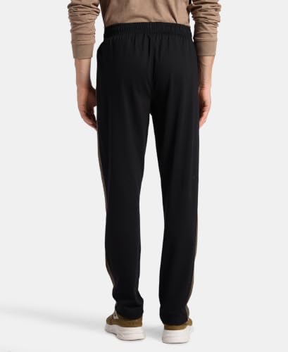 Image of Jockey AM75 Men Super Combed Cotton Rich Slim Fit Trackpant with Zipper Media Pocket