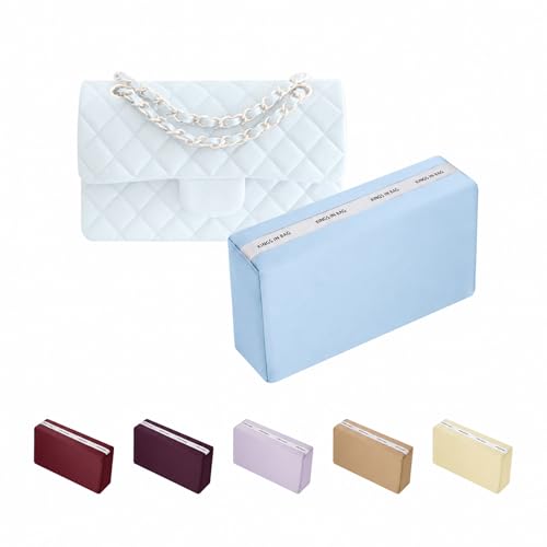 KINGS IN BAG Purse Pillow Insert for Chanel Small Classic Flap, Celeste