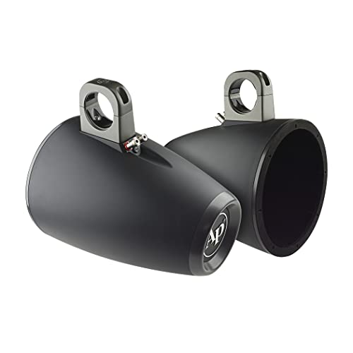 Audiopipe 10” Marine Tower Enclosures (APMP-1000ETW) for Mounting 10-inch Speakers, Wakeboard Speakers Enclosure, Sold in Pairs, Removable Cable Grommet, Aluminum Bracket