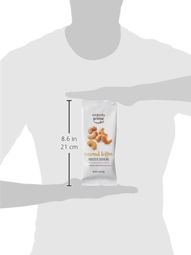 Wickedly Prime Roasted Cashews, Coconut Toffee, Snack Pack, 15 Count (Pack of 1)
