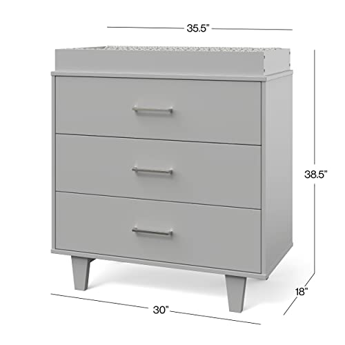 Child Craft Tremont Crib, 3-Drawer Dresser With Changing Table Topper, 2-Piece, Includes 4-In-1 Convertible Crib, Dresser With Topper, Grows With Your Baby (Gentle Gray) #TOP7