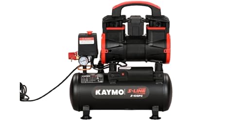 Image of KAYMO S-108 FC Air Compressor | 0.8 HP, 8L Oil-Free | Low Noise, 1400 RPM Copper Motor | Portable & Compact for Pneumatic Tools, Upholstery, & DIY Applications