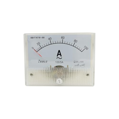 Ampèremètre analogique AC 50A cadran aiguille haute visibilité 80x65mm