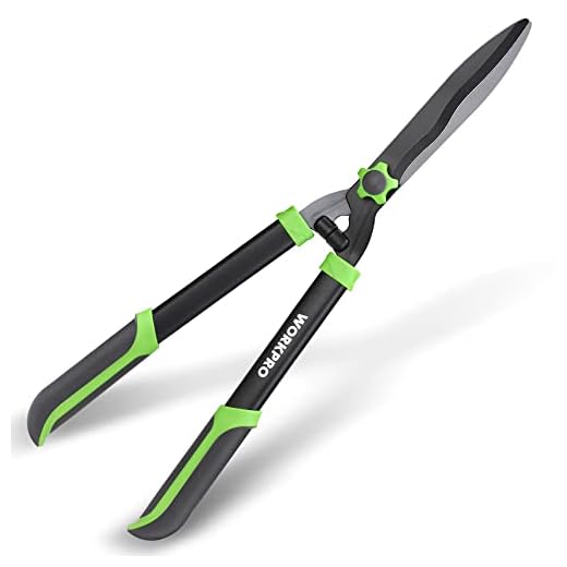 WORKPRO Hedge Shears, 23'' Manual Hedge Trimmers with Wavy Blade & Ergonomic Comfortable Handle, Home Garden Pruner Hedge Clippers Perfect for Trimming Borders, Boxwood, and Tall Bushes