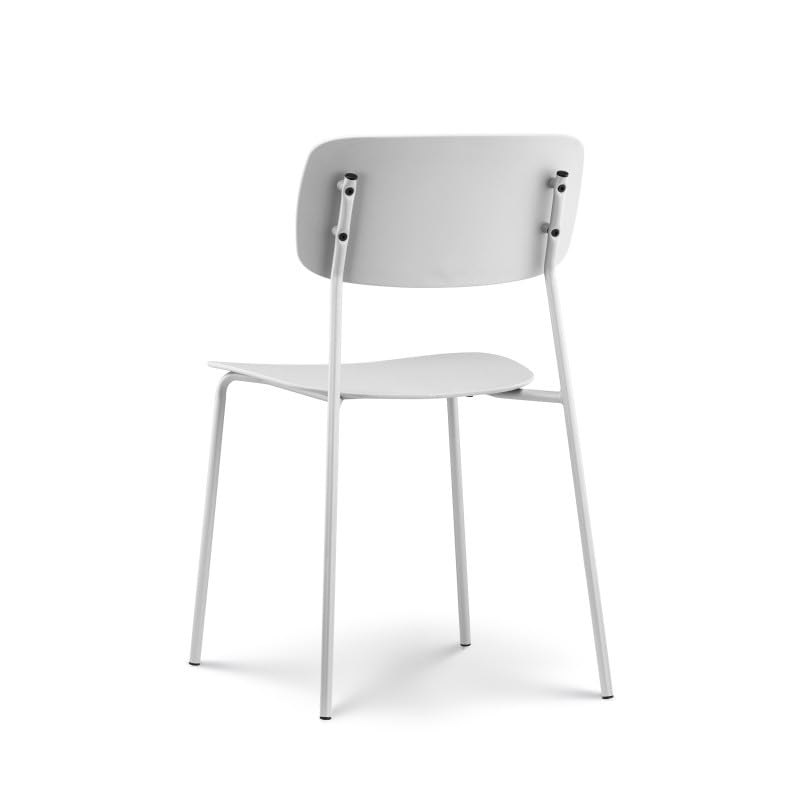 Kosmi 4er-Set skandinavischer Stühle mit minimalistischem Design in Weiß