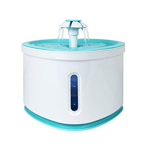 J-Feifei 2L LED bebedouro para cães e animais de estimação automático elétrico USB mudo fonte de águ