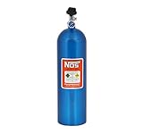 NOS 14750NOS Electric Blue Aluminum 15-pound Nitrous Bottle with Hi-Flow Valve