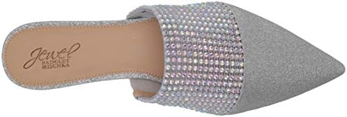 Jewel Badgley Mischka Womens Felina Mule, Silver, 5 | Image 4