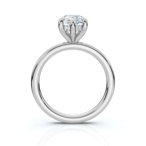 1 CT Moissanite Engagement Ring 10K 14K 18K Solid Gold & 925 Sterling Silver Hidden Halo Moissanite Ring For Women4