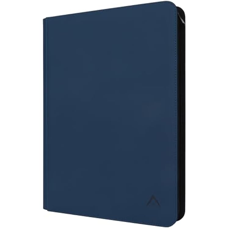 Carpeta de 16 tarjetas de bolsillo, se adapta al &aacute;lbum de tarjetas sin anillo de carga lateral de 1344 tarjetas comerciales para TCG y tarjetas deportivas -Azul