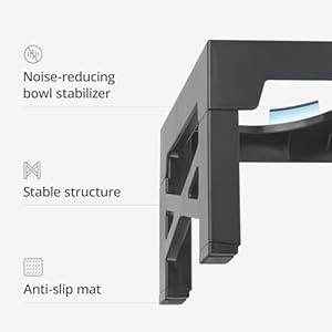 Elevated Dog Bowls with 2 Stainless Steel Dog Food Bowls, 5 Heights Adjustable Raised Dog Bowl for Small Medium Large Dogs, Grey