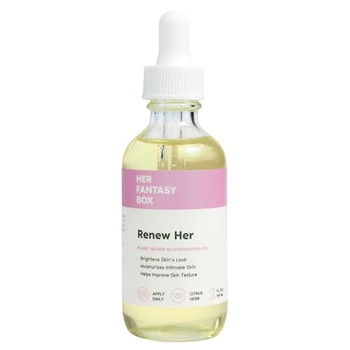 Her Fantasy Box Renew Her | Natural Rejuvenating Yoni Oil for Dark Spots, Ingrown Hair, and Skin Brightening - Nourishing, Moisturizing Formula for All Skin Types