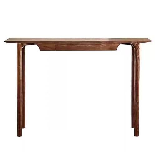Mesa consola de madera maciza con cajones, mesa de entrada estrecha para pasillo, sala de estar y porche, elegante armario de altar de 31 pulgadas, diseño rústico