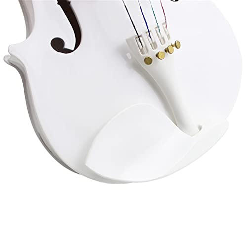 SEACHASER Violino Acústico Natural 4/4 Tamanho Completo com Arco Novo Cor Branca