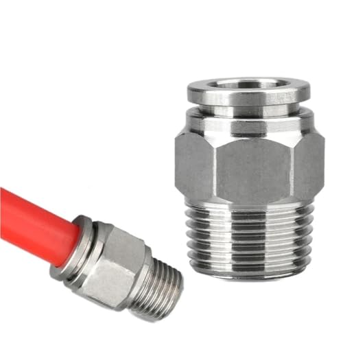 Conector neumático de acero inoxidable 304 PM12 resistente para alta presión 3