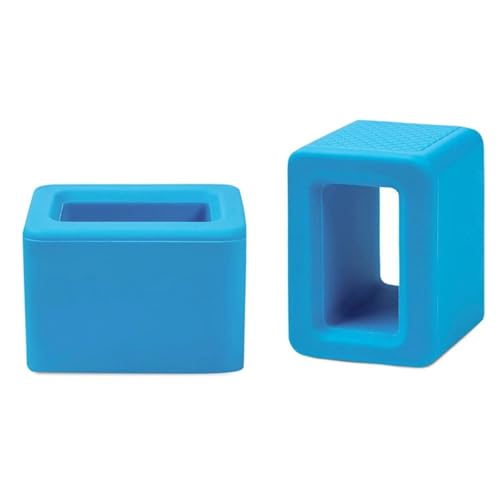 Msagkah 2 Pezzi Supporti per Fibbie Cinture di Sicurezza, Silicone Auto Cintura di Sicurezza Fibbia Booster, Mantengono la Fibbia della Cintura di Sicurezza Dritta e Stabile (Blu)