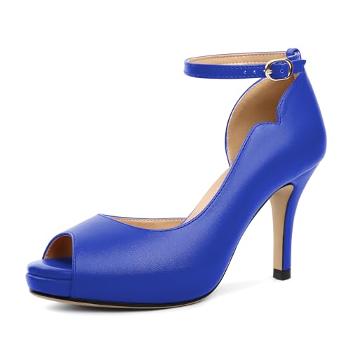 Image of AUMOTED High Heels Pumps Platforms Shoes for Party Daily 3.4 inch Dressy Pumps