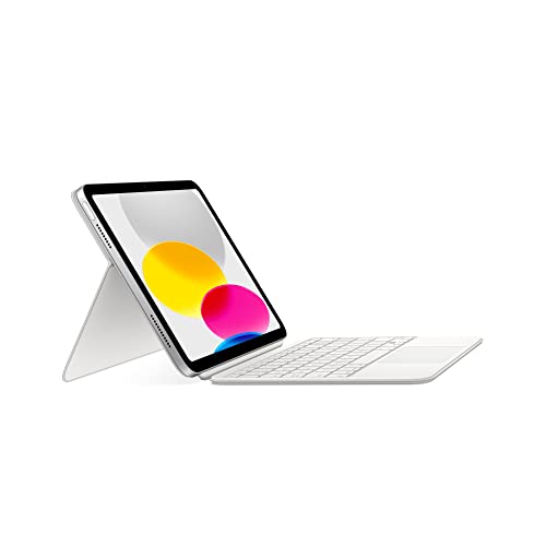 Image of Apple Magic Keyboard Folio: iPad Keyboard and case for iPad (10th Generation), Detachable Two-piece Design that attaches magnetically, Built-in trackpad, Chinese (Zhuyin) - White
