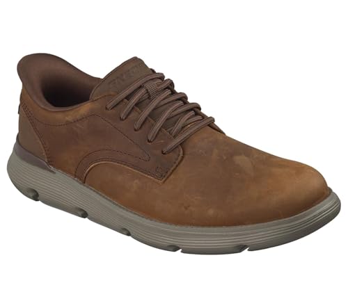 Skechers Garza DuranSneaker para Hombre, Piel sintética marrón Oscuro, 43 EU