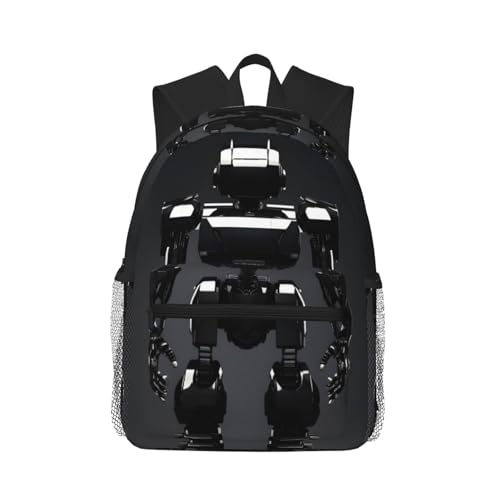 Black robot Business Laptop Backpack For Men,Travel Backpack College Backpacks for 15.7 Inch
