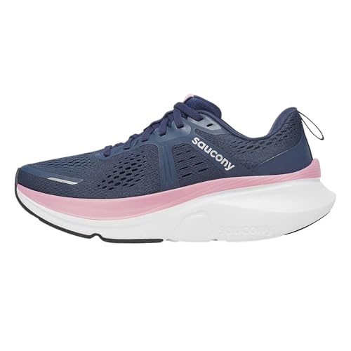 Saucony Women's Guide 18 Sneaker, Navy/Orchid, 10.5