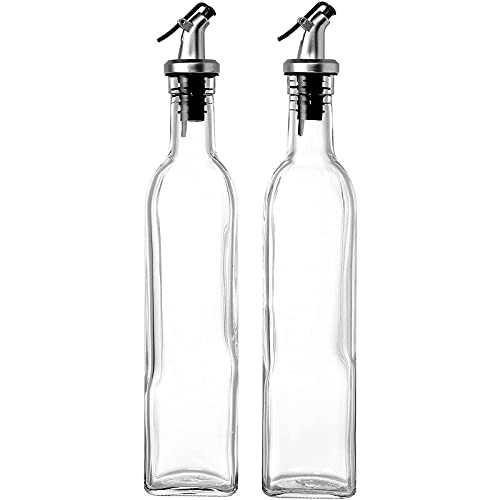 Botellas Botellas dispensadoras de aceite de oliva y vinagre Juvale, con palanca vertidora. 2 unidades, 500 ml
