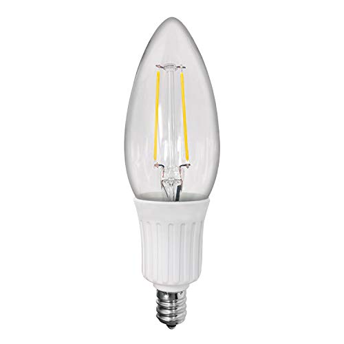 Amsecu 3W Led Candelabra Bulb 2700K Warm White, 40W 45W Equivalent 300 Lumen E12 Base Led Bulbs Filament Candle Light 6 Pack #TOP4