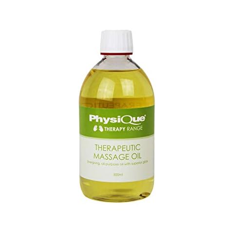Physique Therapeutic Massage Oil 500ml - Sweet Almond with Essential Oils For Sports Massage and Spa Treatment - Lavender, Peppermint and Rosemary Essential Oils Cover