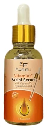 Fabibu Vitamin C Serum For Face with vitamin E + Hyaluronic Acid for Brightening Skin, Dark Spot Remover, Reduce Wrinkle, Anti Aging Serum, Moisturizer Brightening